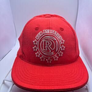 Red athletics hat